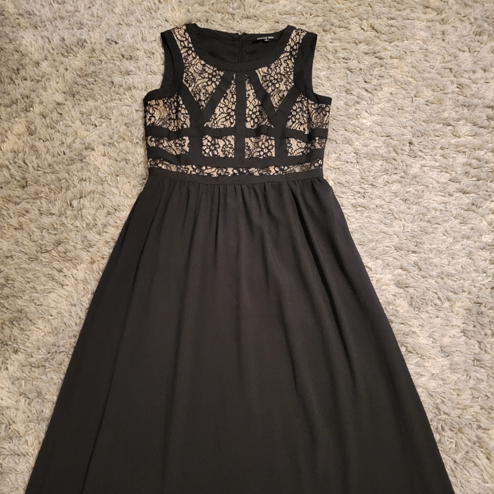 Gianni bini black and nude long dress